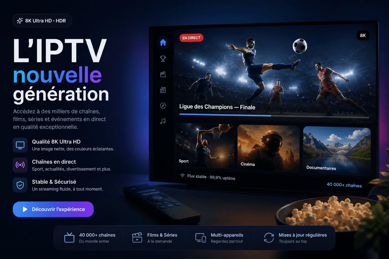 Aperçu de SlimeFlix : le direct, le replay et le catalogue sur tous vos écrans, en qualité 4K